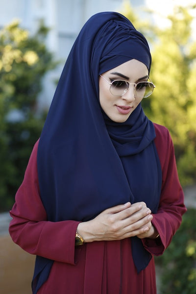 Hijab bonnet integré