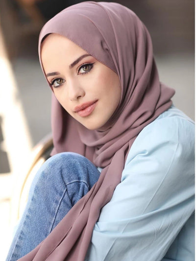 Luxury crepe hijab